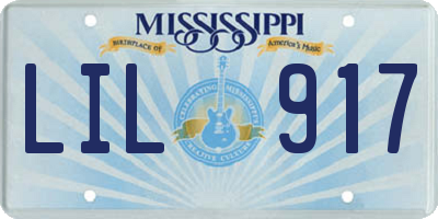 MS license plate LIL917