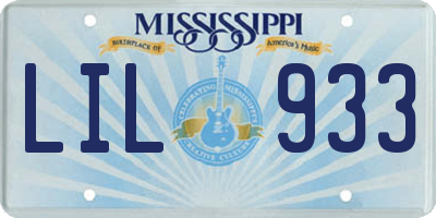 MS license plate LIL933