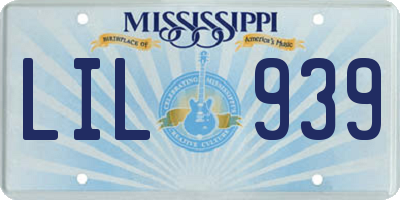 MS license plate LIL939