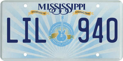 MS license plate LIL940