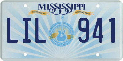 MS license plate LIL941