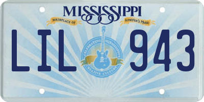 MS license plate LIL943