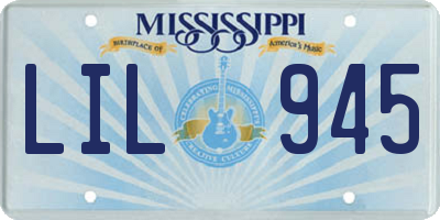 MS license plate LIL945