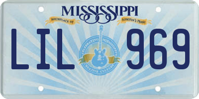 MS license plate LIL969