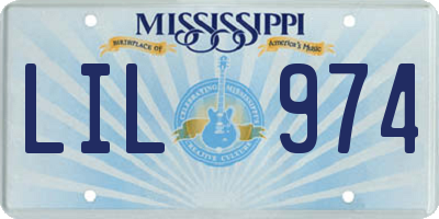 MS license plate LIL974