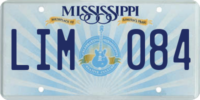 MS license plate LIM084
