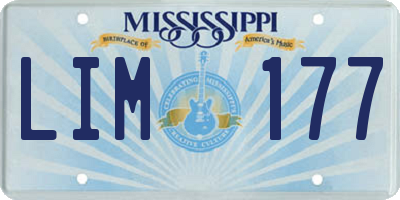 MS license plate LIM177