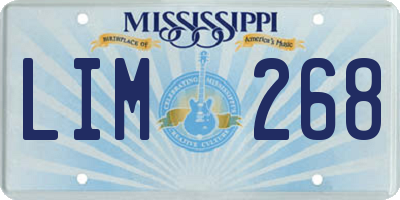 MS license plate LIM268