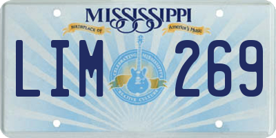 MS license plate LIM269
