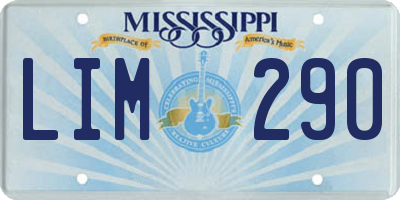 MS license plate LIM290