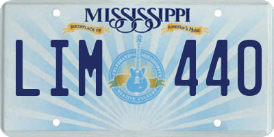 MS license plate LIM440