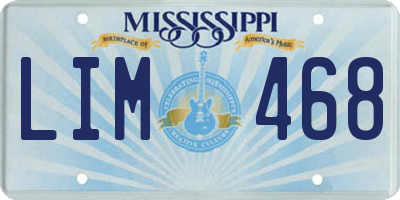 MS license plate LIM468