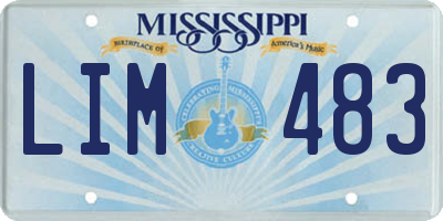 MS license plate LIM483