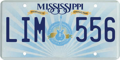 MS license plate LIM556