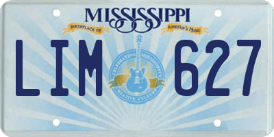MS license plate LIM627