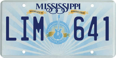 MS license plate LIM641