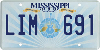 MS license plate LIM691