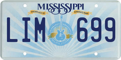 MS license plate LIM699