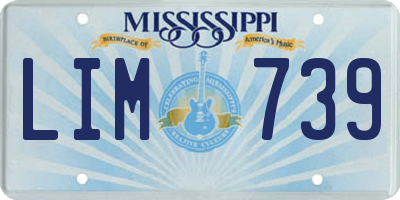 MS license plate LIM739