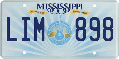 MS license plate LIM898