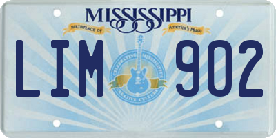 MS license plate LIM902