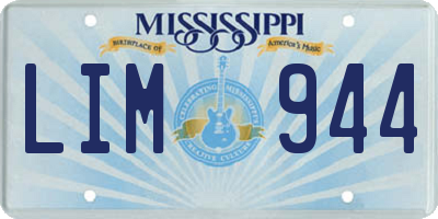 MS license plate LIM944