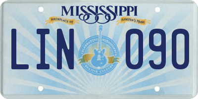 MS license plate LIN090