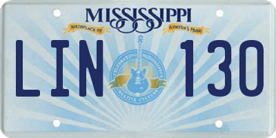 MS license plate LIN130