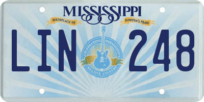 MS license plate LIN248