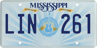 MS license plate LIN261