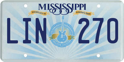 MS license plate LIN270