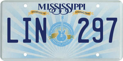 MS license plate LIN297