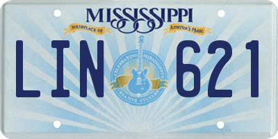 MS license plate LIN621