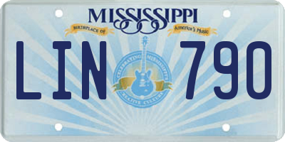 MS license plate LIN790