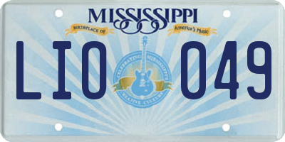 MS license plate LIO049
