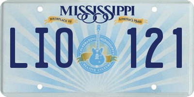 MS license plate LIO121