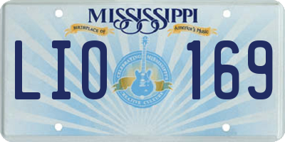 MS license plate LIO169