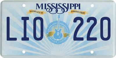 MS license plate LIO220