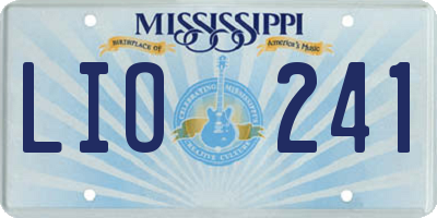 MS license plate LIO241