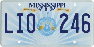 MS license plate LIO246