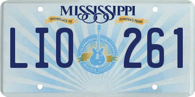 MS license plate LIO261