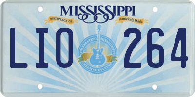 MS license plate LIO264