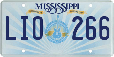 MS license plate LIO266