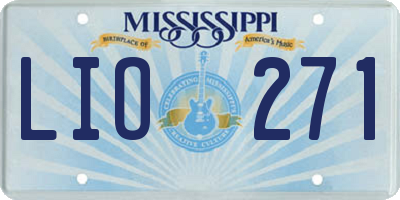 MS license plate LIO271