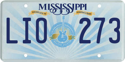 MS license plate LIO273
