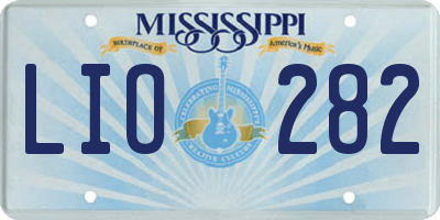 MS license plate LIO282