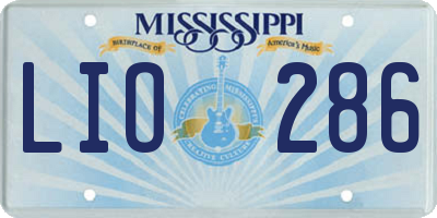 MS license plate LIO286