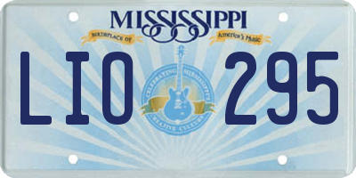MS license plate LIO295