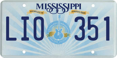 MS license plate LIO351