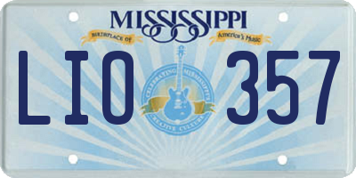 MS license plate LIO357